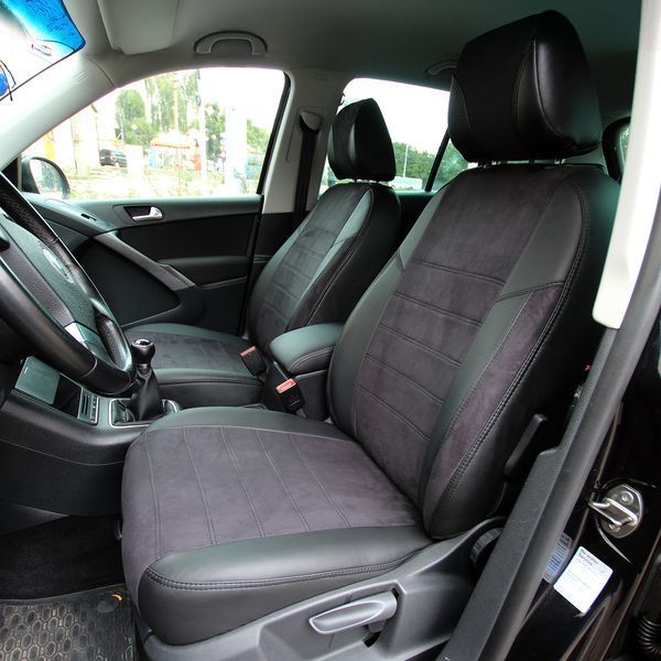 Чехлы на сиденья Audi Q3 2014 - 2018 8U [рестайлинг] Внедорожник, 5д EMC-Elegant Eco Lazer + Antara 2020 P EMC-ELA002-750-1 фото